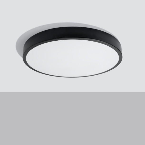 Plafonnier Elaar 60 noir LED 3000K