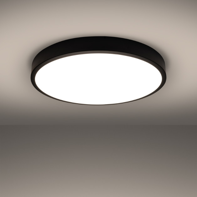 Plafonnier Elaar 60 noir LED 3000K