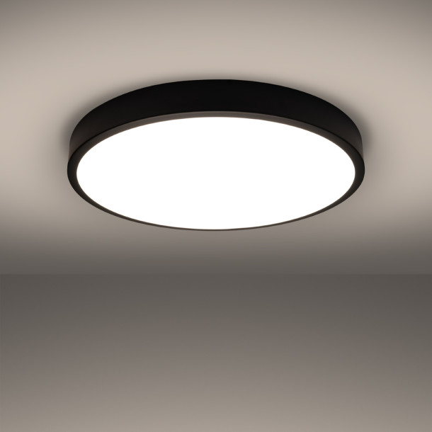 Plafonnier Elaar 60 noir LED 3000K