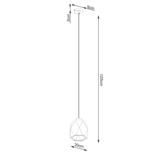 Lampe suspendue en céramique Lineaola