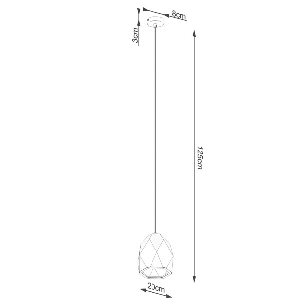 Lampe suspendue en céramique Lineaola