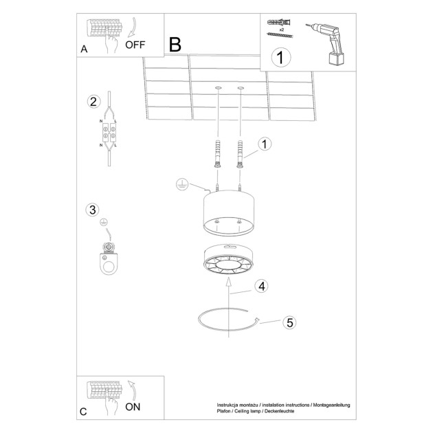 Plafonnier Noraeis blanc LED