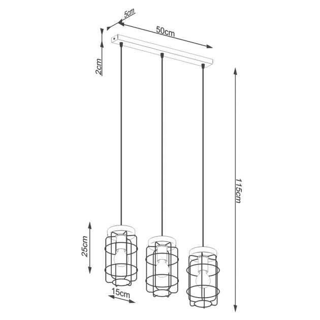 Lampe suspendue Aloor 3L