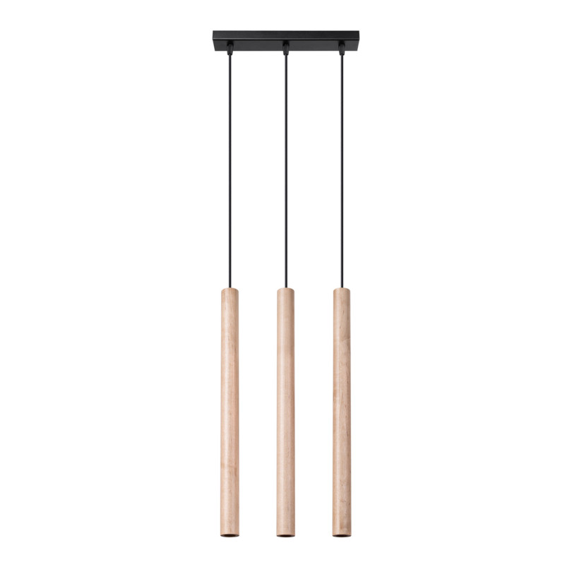 Lampe suspendue Noraaeen 3L bois
