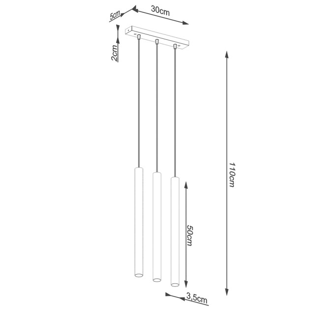 Lampe suspendue Noraaeen 3L bois