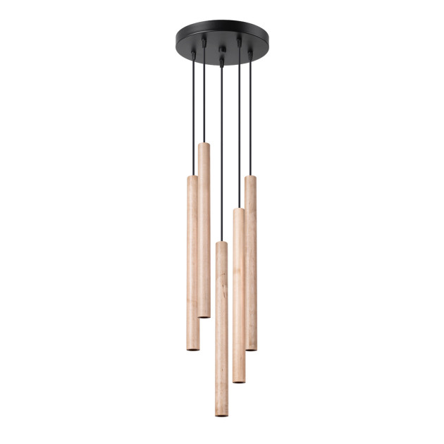 Lampe pendante Noraaeen 5P bois