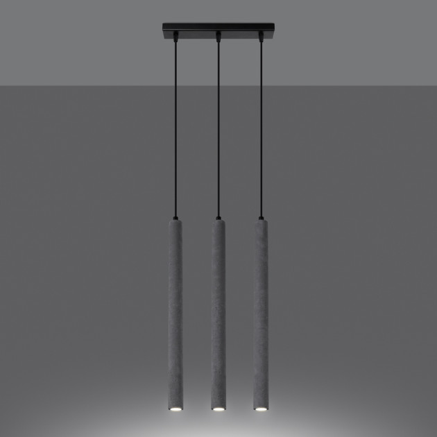 Lampe suspendue Noraaeen 3L béton