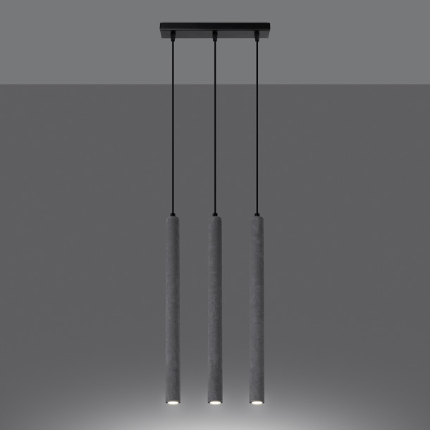 Lampe suspendue Noraaeen 3L béton