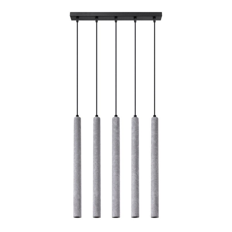Lampe suspendue Noraaeen 5L béton