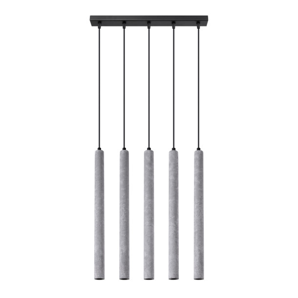 Lampe suspendue Noraaeen 5L béton