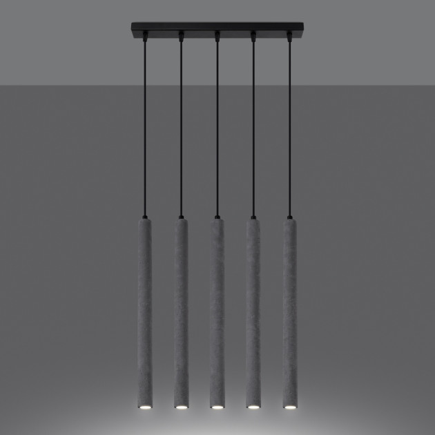 Lampe suspendue Noraaeen 5L béton