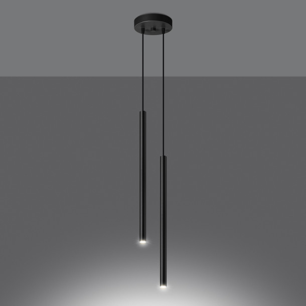 Lampe suspendue Noraaeen 2 noir