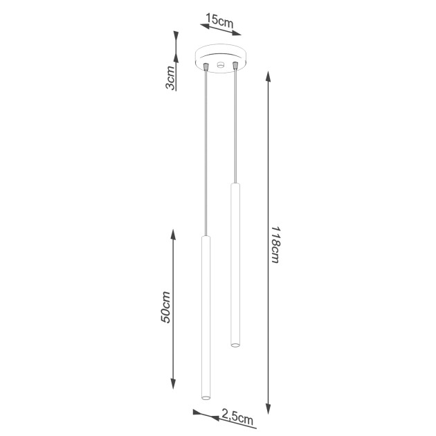 Lampe suspendue Noraaeen 2 noir