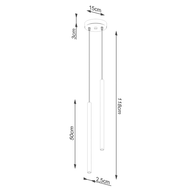 Lampe suspendue Noraaeen 2 noir