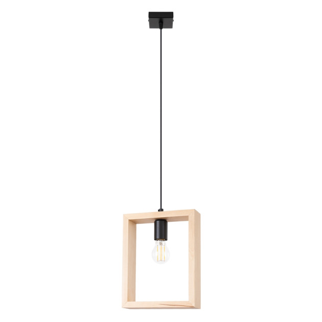 Lampe suspendue Elyaaor bois naturel