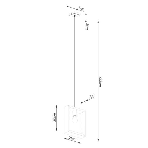 Lampe suspendue Elyaaor wengé