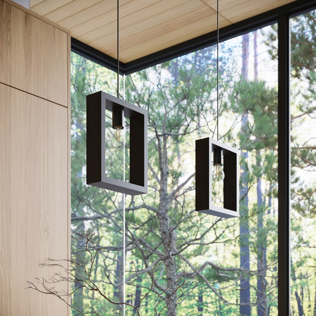 Lampe suspendue Elyaaor wengé