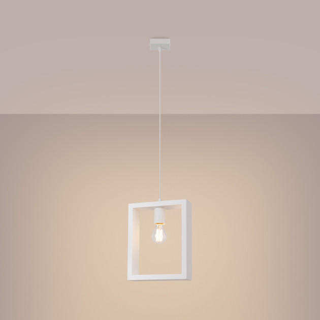 Lampe suspendue Elyaaor blanc