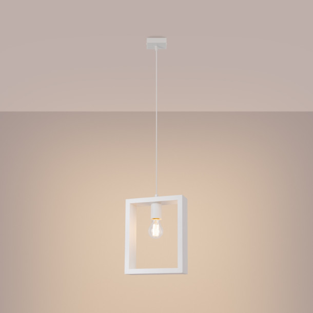 Lampe suspendue Elyaaor blanc