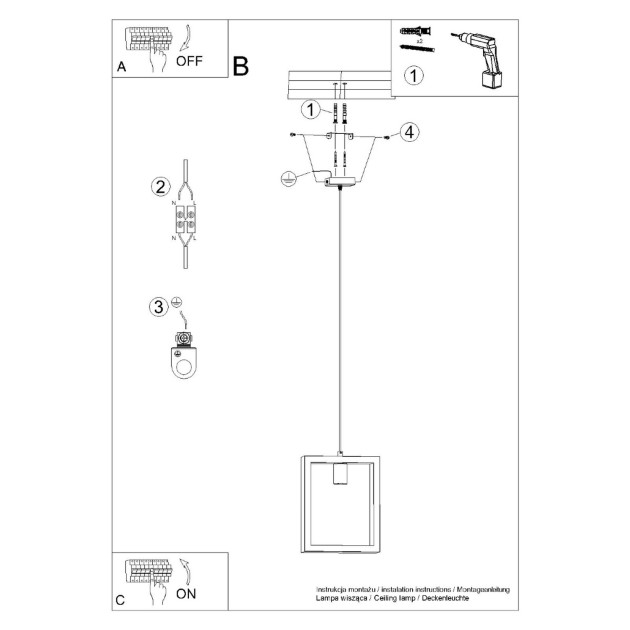Lampe suspendue Elyaaor blanc