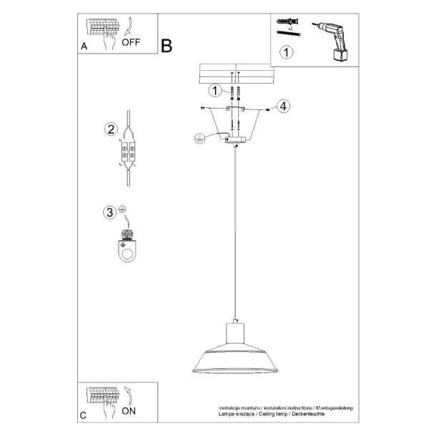Lampe suspendue Lineaena blanc