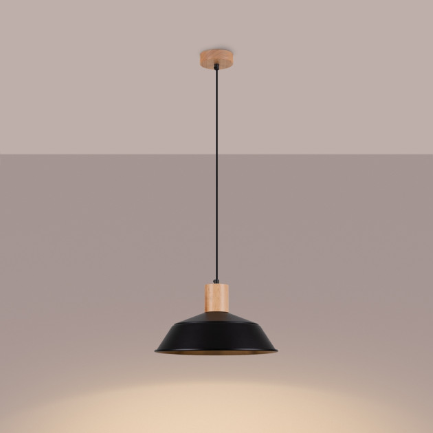Lampe suspendue Lineaena noir
