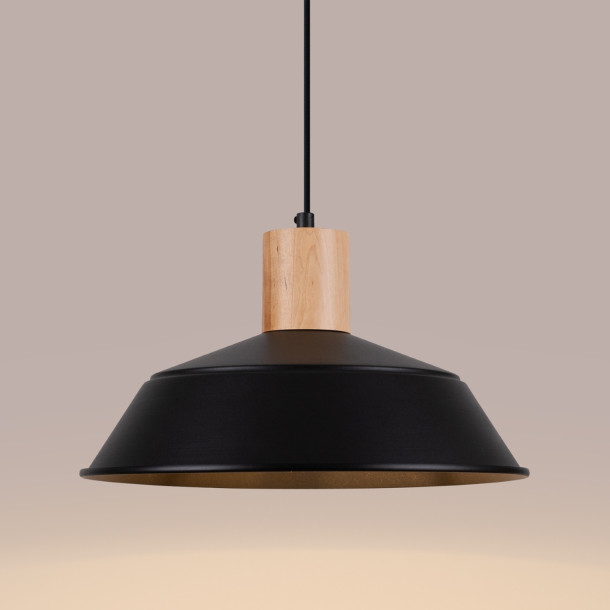 Lampe suspendue Lineaena noir