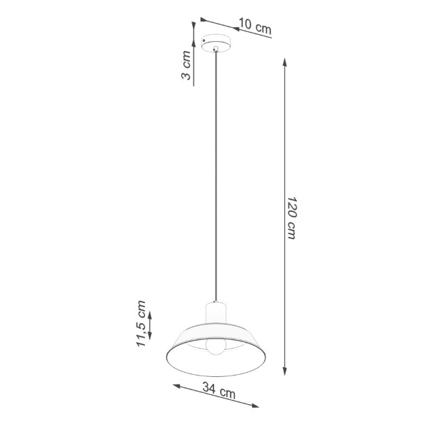 Lampe suspendue Lineaena noir