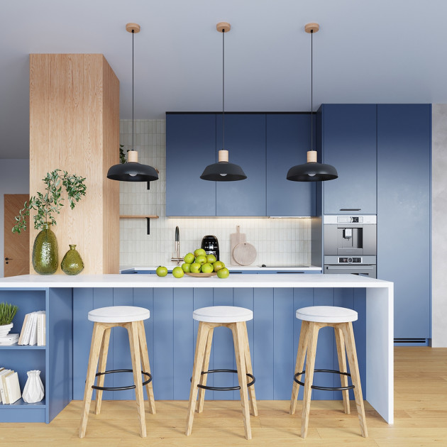 Lampe suspendue Lineaena noir