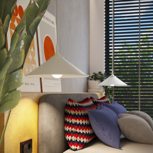 Lampe suspendue Lineaiays blanc