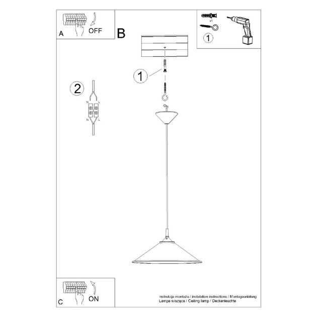 Lampe suspendue Lineaiays noir