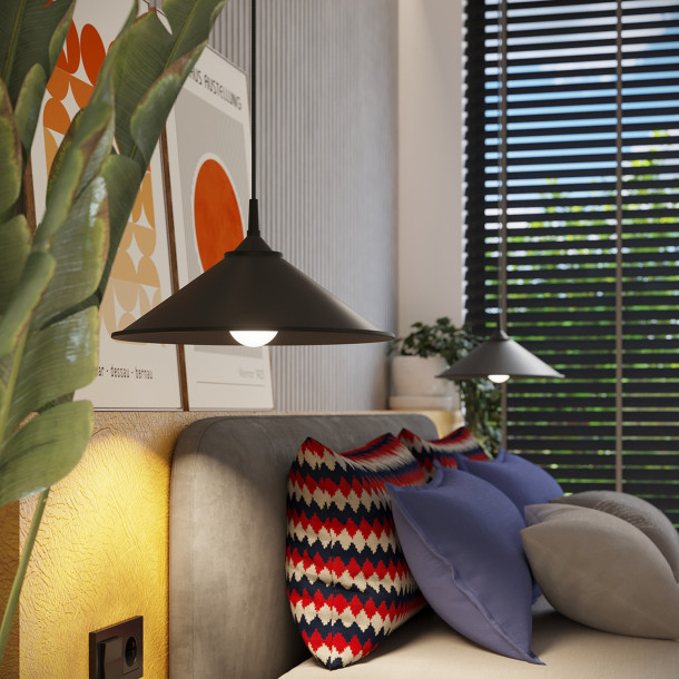 Lampe suspendue Lineaiays noir