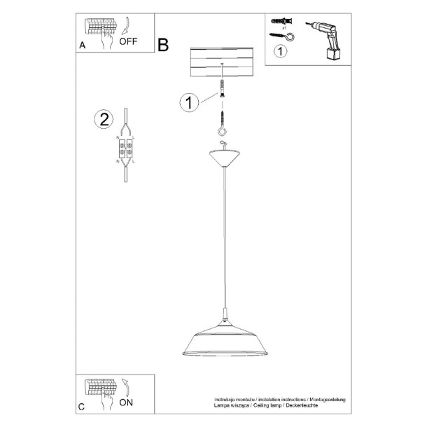 Lampe suspendue Veraaeys blanc