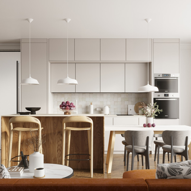Lampe suspendue Veraaeys blanc