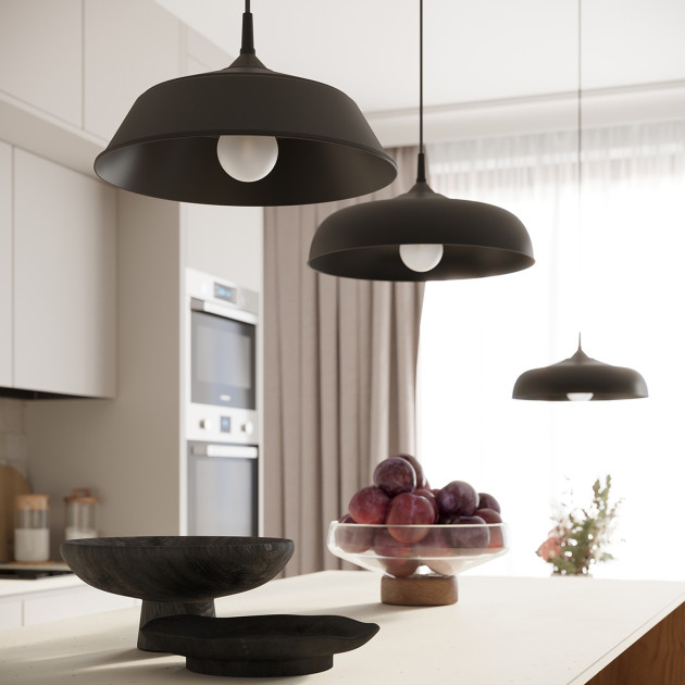 Lampe suspendue Lumoen noir