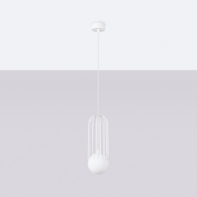 Lampe suspendue Velaela 1 blanc