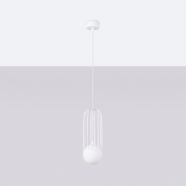 Lampe suspendue Velaela 1 blanc