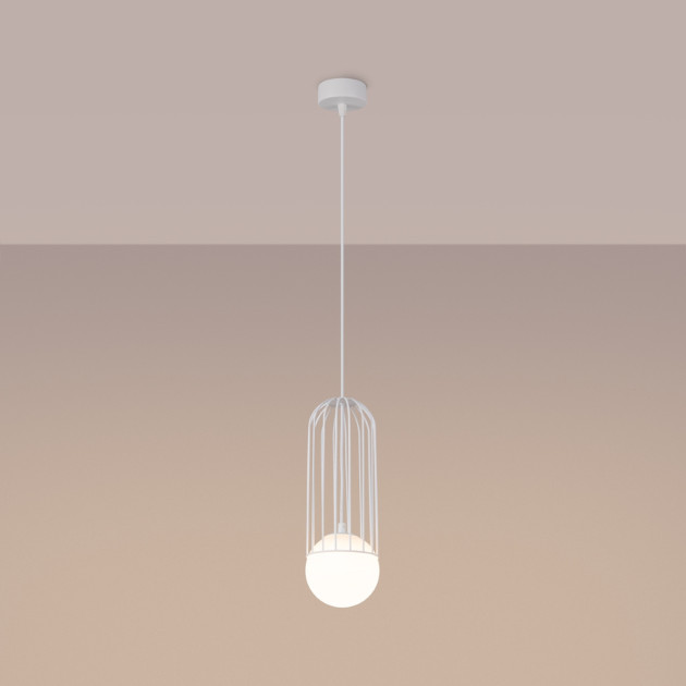 Lampe suspendue Velaela 1 blanc