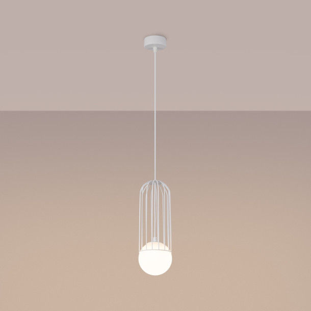 Lampe suspendue Velaela 1 blanc