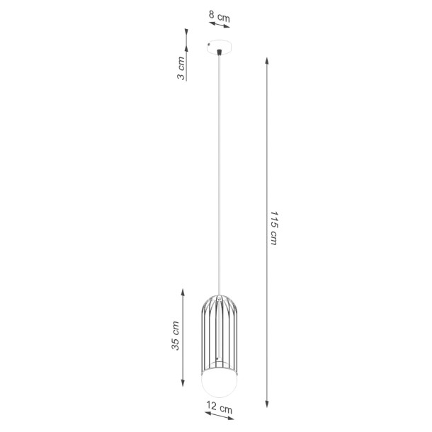 Lampe suspendue Velaela 1 noir