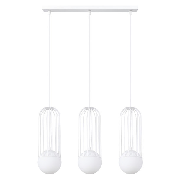 Lampe suspendue Velaela 3L blanc