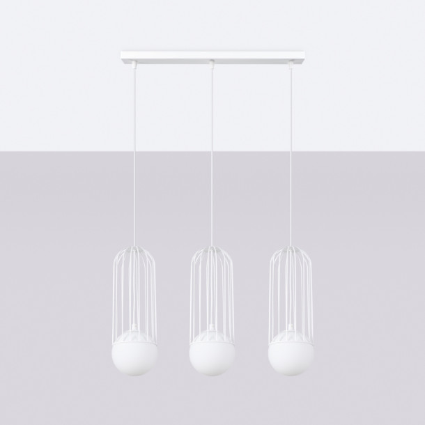 Lampe suspendue Velaela 3L blanc
