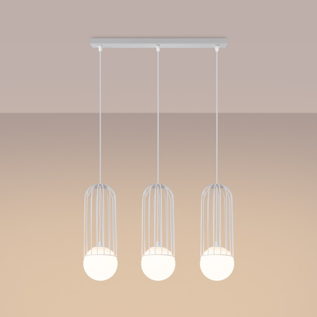 Lampe suspendue Velaela 3L blanc