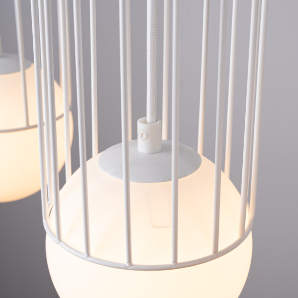 Lampe suspendue Velaela 3L blanc