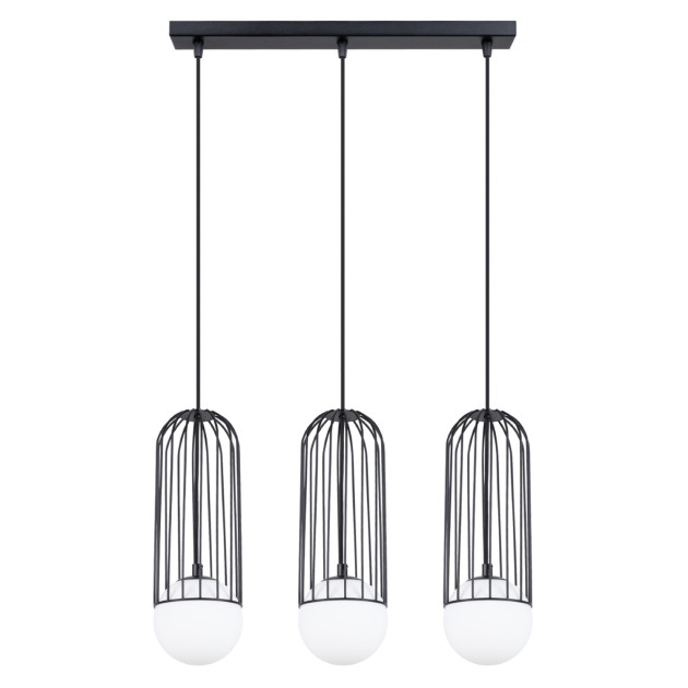 Lampe suspendue Velaela 3L noir