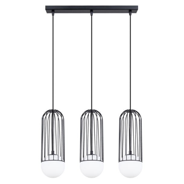 Lampe suspendue Velaela 3L noir