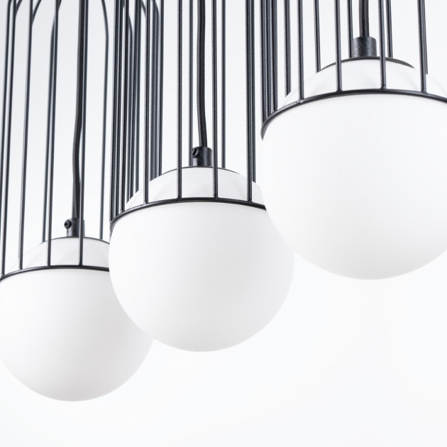 Lampe suspendue Velaela 3L noir