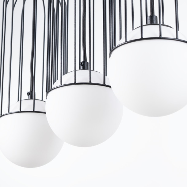 Lampe suspendue Velaela 3L noir