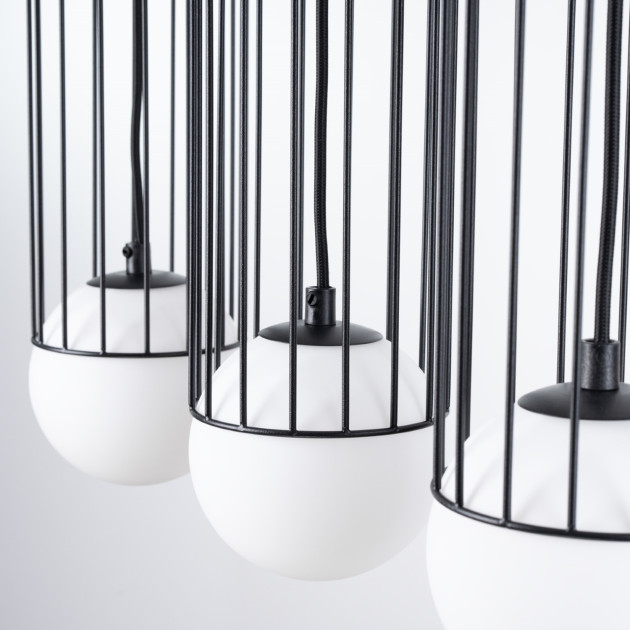 Lampe suspendue Velaela 3L noir