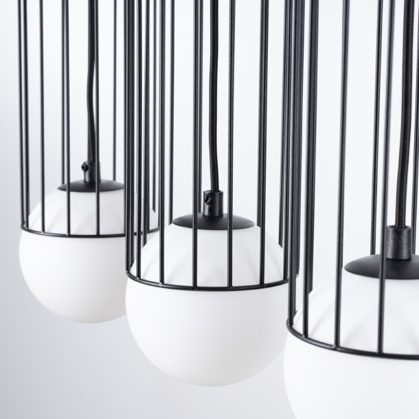 Lampe suspendue Velaela 3L noir